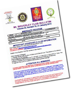 Current Club Bulletin